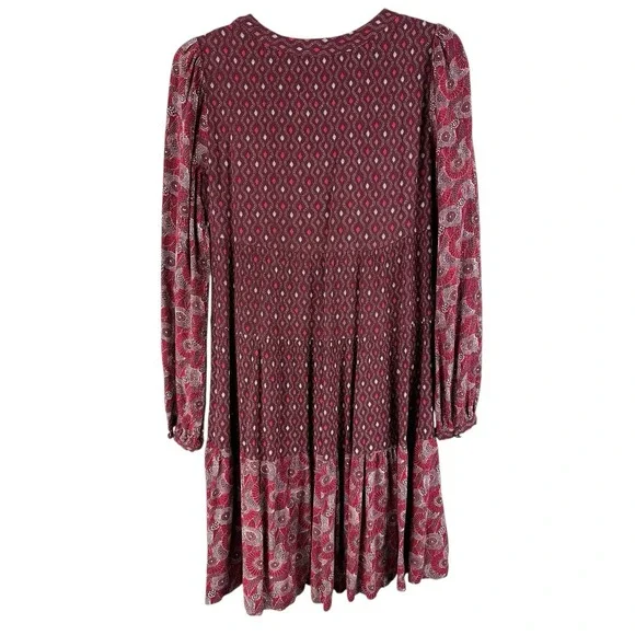 Maeve Floral Tiered Maxi Dress Womens XS Multicolor Romantic Cottagecore Boho - Picture 3 of 9